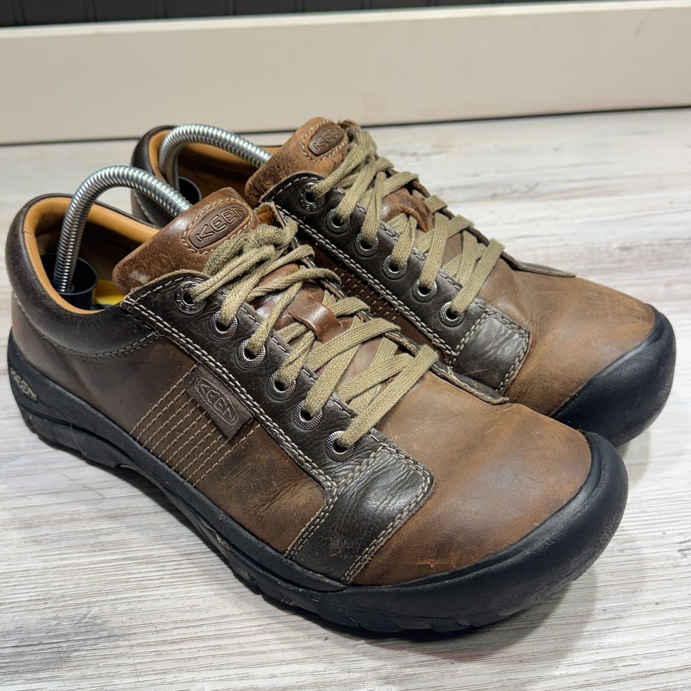 KEEN Austin Mens Brown Leather Oxford Shoes - 10.5
